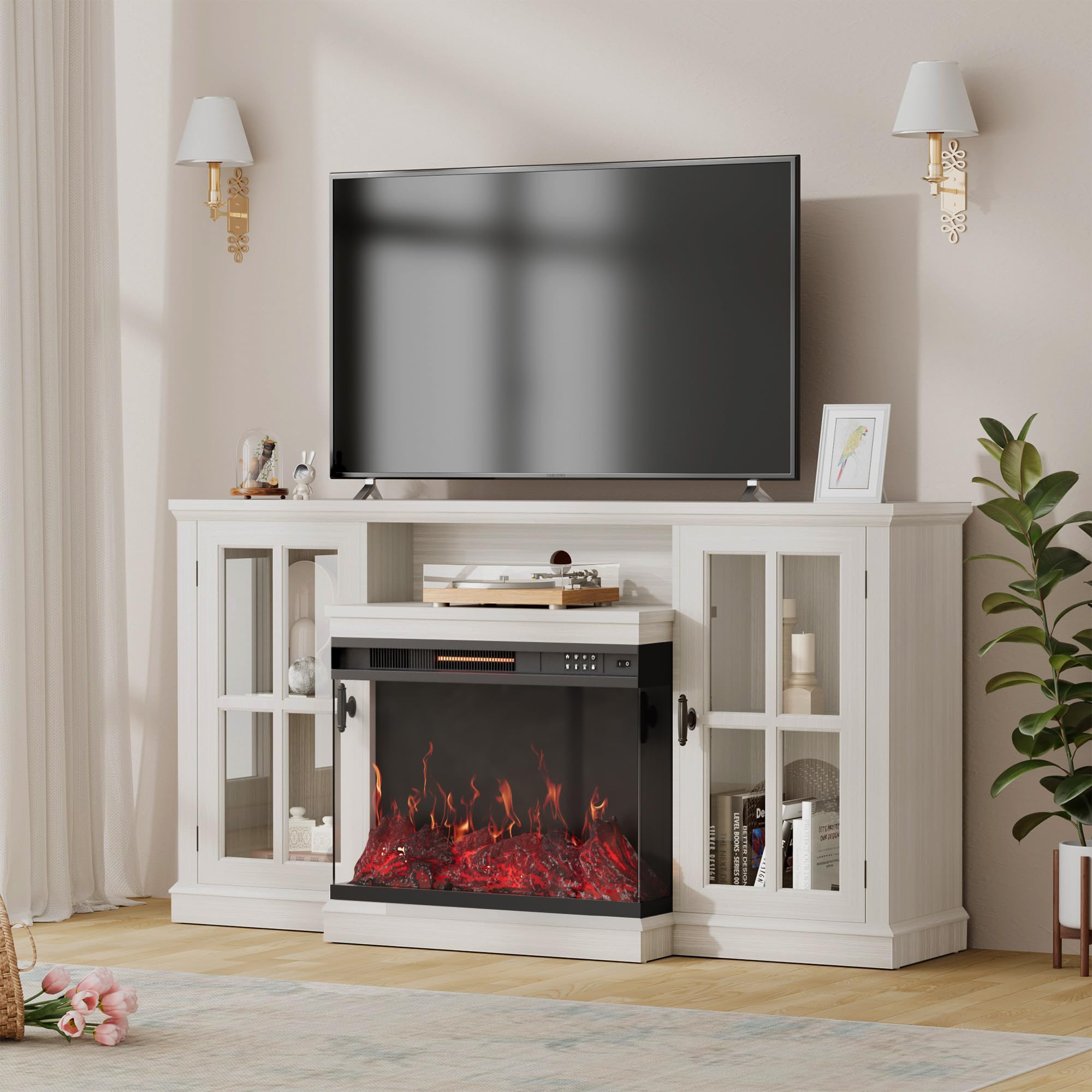 置物 cool with you Amazon.com: Furniwell Electric Fireplace TV Stand for TVs up to 65